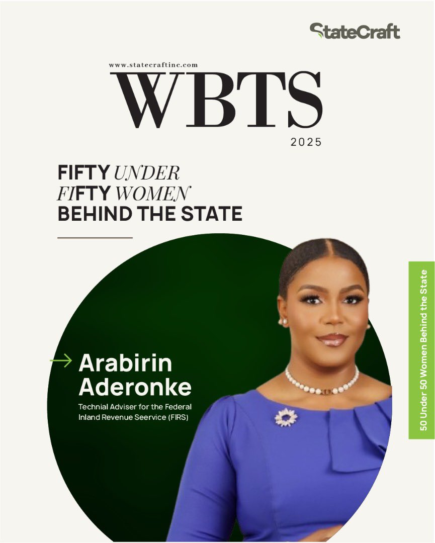 StateCraft Inc. (@statecraftinc) on Twitter photo Join statecraft inc in celebrating <a href="/AderonkeW/">The Arábìnrin Adérónké</a> as she makes it on the WBTS 50 Under 50 list!
We celebrate this remarkable leader’s achievements and the positive impact she’s making in our society.
Read more about her inspiring story 👇
statecraftinc.com/wbts/ Join statecraft inc in celebrating <a href="/AderonkeW/">The Arábìnrin Adérónké</a> as she makes it on the WBTS 50 Under 50 list!
We celebrate this remarkable leader’s achievements and the positive impact she’s making in our society.
Read more about her inspiring story 👇
statecraftinc.com/wbts/