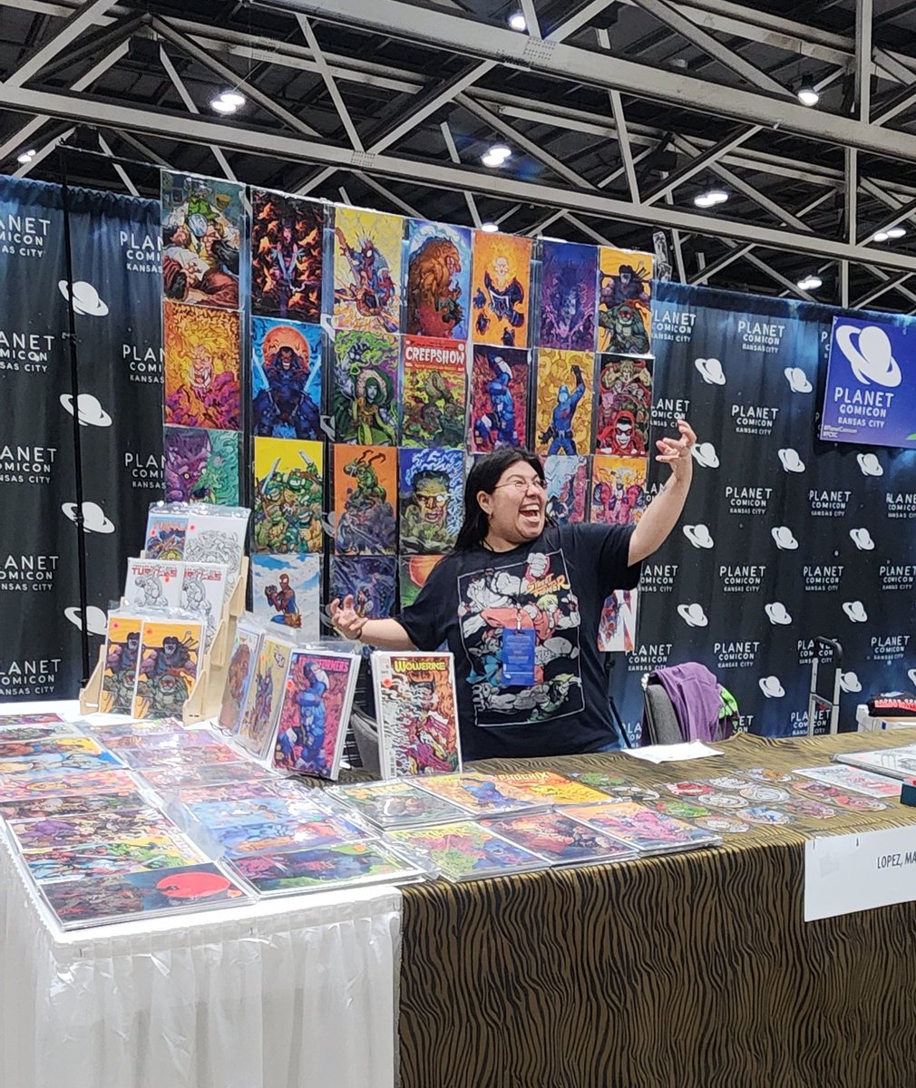 Maria Wolf πΊ π²π½πΊπΈ (commissions closed) (@thewolfmaria) on Twitter photo Hey hey I'm at <a href="/PlanetComicon/">Planet Comicon Kansas City</a>
Look who got 2 tables!!!
Come on down to artist alley table #142 and give a howl. Hey hey I'm at <a href="/PlanetComicon/">Planet Comicon Kansas City</a>
Look who got 2 tables!!!
Come on down to artist alley table #142 and give a howl.
