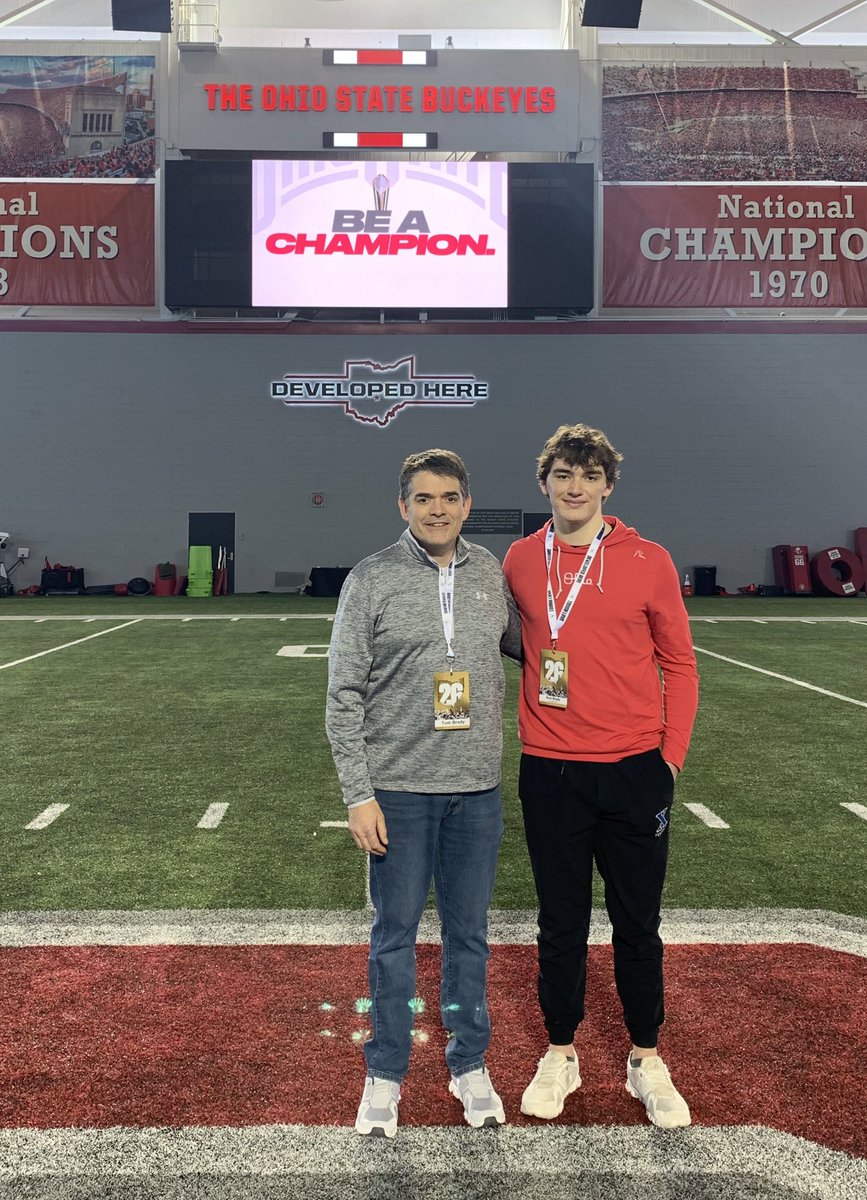 I had a great visit to <a href="/OhioStateFB/">Ohio State Football</a> this morning! Thank you Coach Keys and <a href="/theGunnerDaniel/">Gunner Daniel</a> for showing me around and having me up. Excited to get back on campus soon!

<a href="/HKA_Tanalski/">Adam</a> <a href="/1coachmorrison/">Coach Morrison</a> <a href="/COACHSPECHT28/">Steve Specht</a> <a href="/StXFB/">Bomber Football</a>
