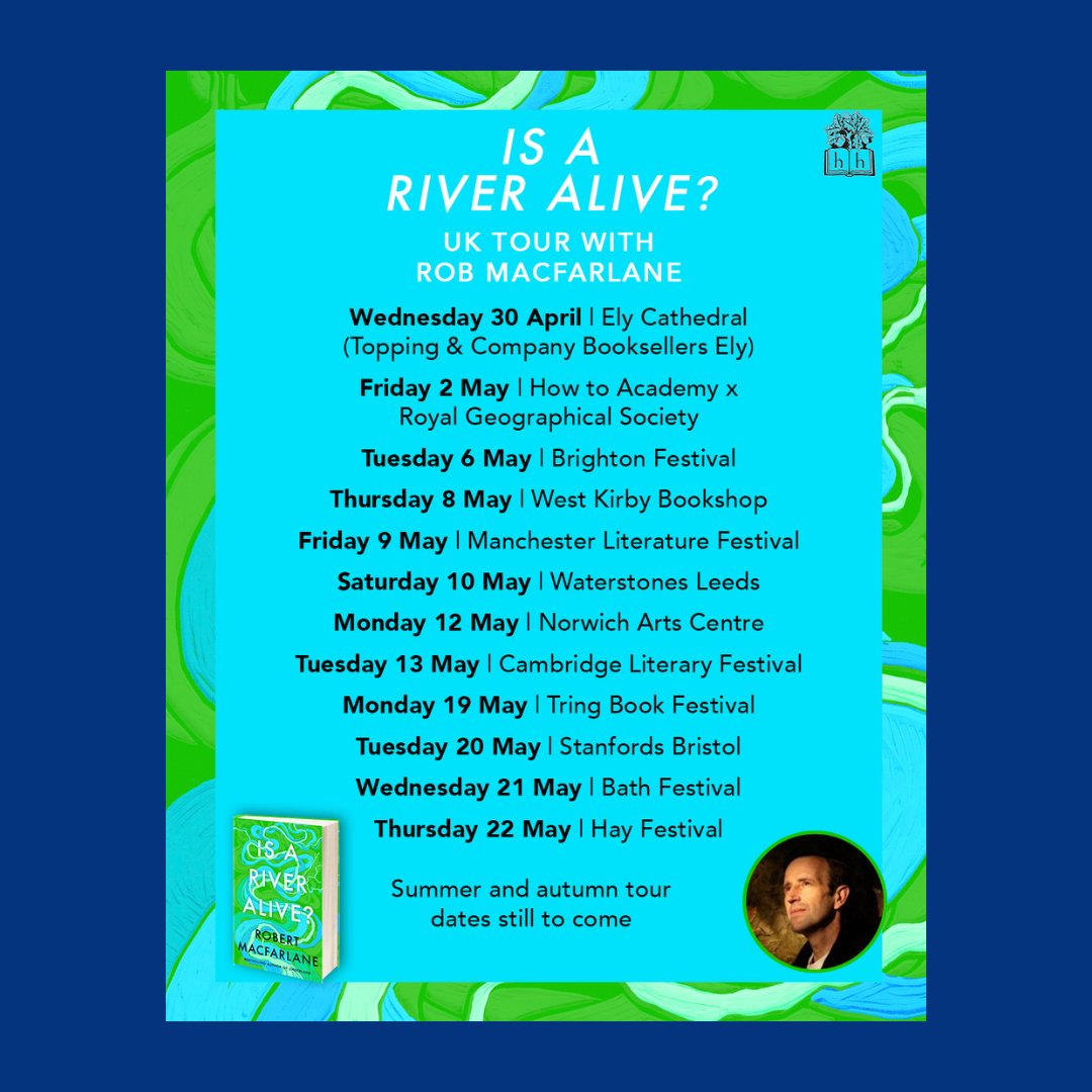 We're thrilled to be hosting the Merseyside launch of <a href="/RobGMacfarlane/">Robert Macfarlane</a>'s IS A RIVER ALIVE?. 

Join us on 8th May, when Robert will be in conversation w/ <a href="/i_am_mill_i_am/">Andy Miller</a>, at West Kirby Grammar School. 

We can't wait! Tickets &amp; info here: 
eventbrite.co.uk/e/an-evening-w…