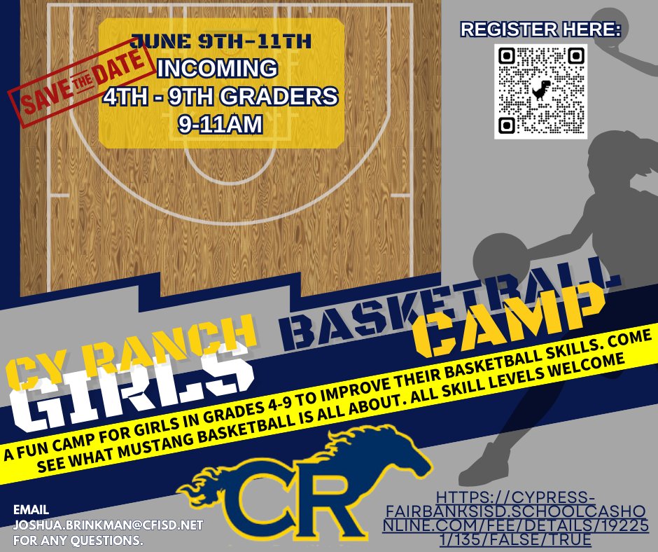 Cypress Ranch Girls Basketball (@cyranchgbb) on Twitter photo The moment you have been waiting for-- Registration Time!! Come see what Mustang Basketball is all about! <a href="/CFISDAthletics/">CFISDAthletics</a> <a href="/CyRanchBoosters/">Cypress Ranch Athletic Booster Club (CRABC)</a> The moment you have been waiting for-- Registration Time!! Come see what Mustang Basketball is all about! <a href="/CFISDAthletics/">CFISDAthletics</a> <a href="/CyRanchBoosters/">Cypress Ranch Athletic Booster Club (CRABC)</a>