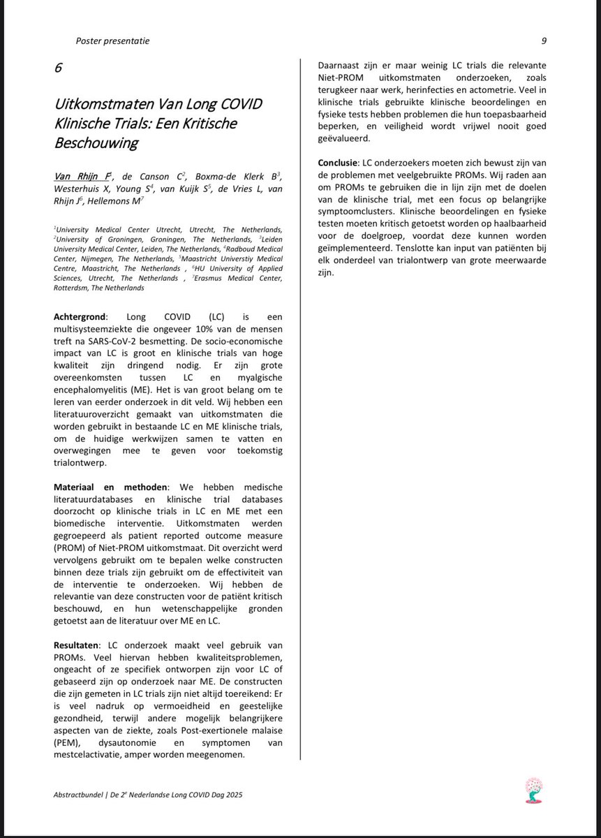 Vandaag was de tweede Nederlandse Long Covid Dag!

👩🏻‍⚕️Een dag voor zorgprofessionals, in het teken van delen van kennis en het ontmoeten van elkaar. Long Covid Nederland was ook vertegenwoordigd door @Pascalgrootveld, <a href="/JoostKlappe/">Joost Klappe</a>, <a href="/JantienDopper/">Jantien Dopper</a> en <a href="/FvRhijn/">Fen, MD</a>

🧠Fen <a href="/FvRhijn/">Fen, MD</a> heeft