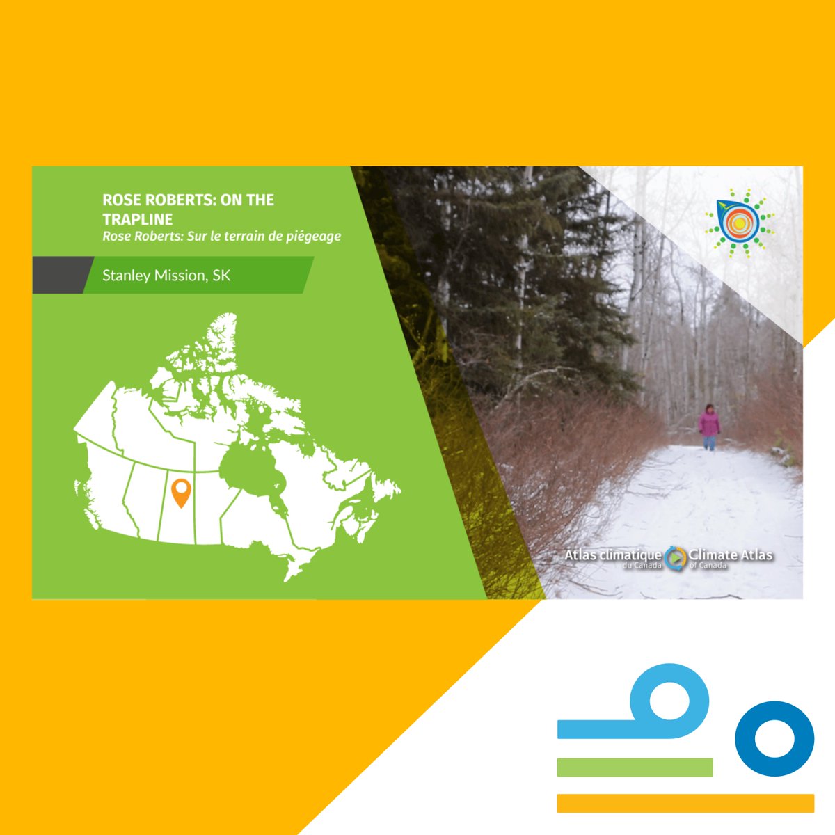 Rose Roberts grew up on her family’s trapline, learning traditional knowledge from her Elders. She also has a PhD, which allows her to “live in both worlds” and speak about climate change from two different ways of knowing. Watch it here: climateatlas.ca/video/rose-rob…