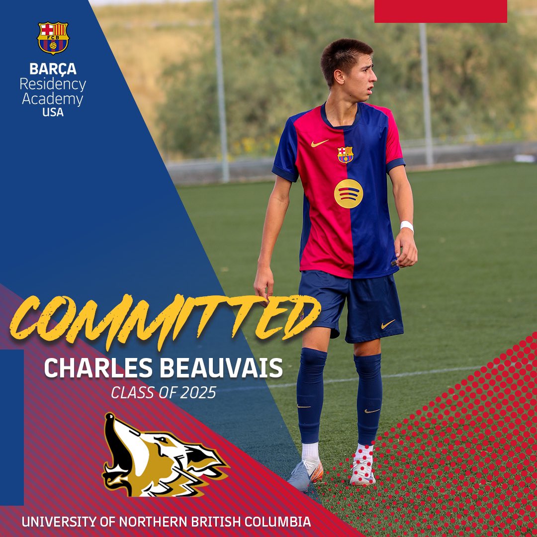 BarcaAcademyAZ's tweet photo. CB is headed to BC! ๐
Huge congratulations to Charles Beauvais who has committed to the University of Northern British Columbia where he will further his education and athletic career in the fall! ๐จ๐ฆ๐ต๐ด
#BarรงaResidencyAcademy | #GoTimberwolves https://t.co/KY9FfN4pcF