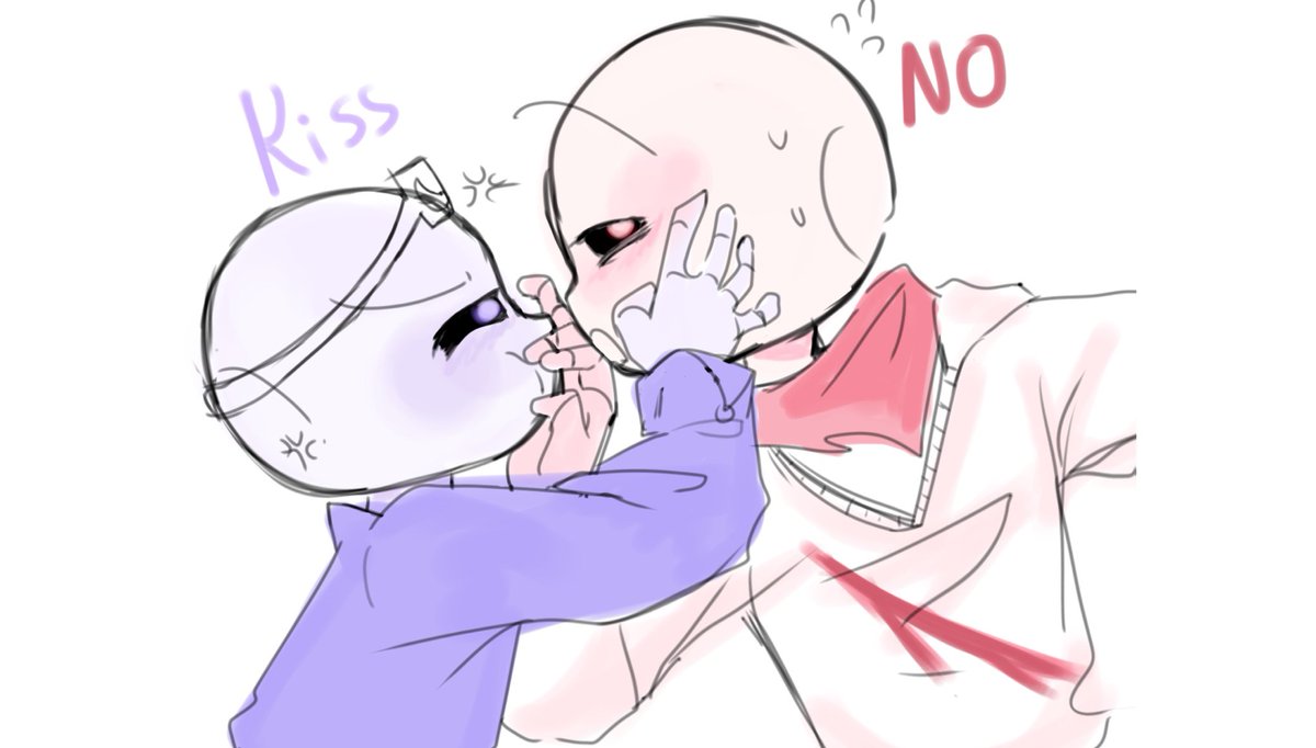 A little kiss to avoid fear... Just a little bit, I don't know more #geno #sans #Nightmare #undertale #NightmareSans