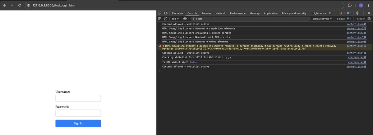 Great research here this technique leverages Rust’s capabilities to compile to WASM for HTML smuggling (lrqa.com/en/cyber-labs/…) -  Next Level Smuggling with WebAssembly. However, my extension "SmuggleShield"  prevents such crafted file by default.
#infosec #redteam #blueteam