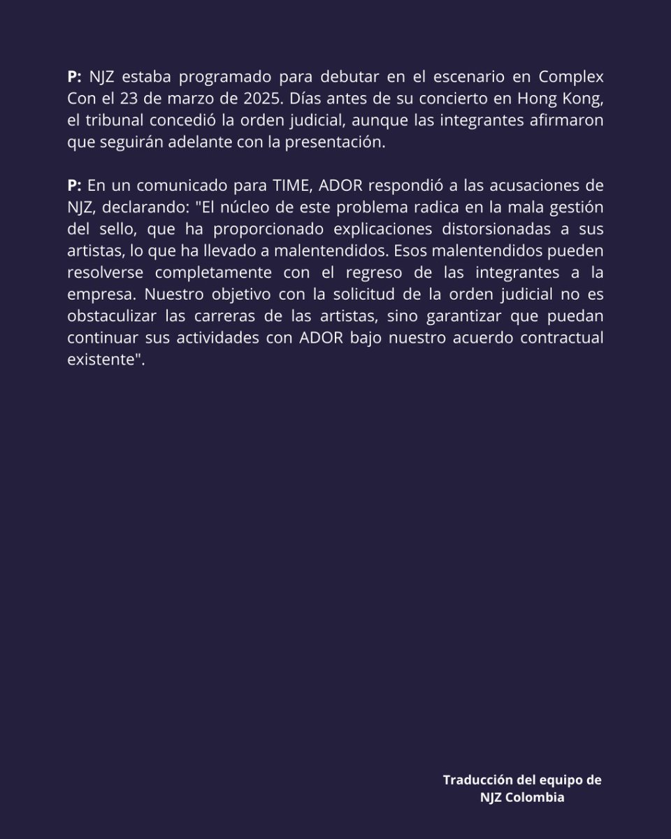 NJZ_Colombia's tweet photo. ˖♡₍ᐢ..ᐢ₎ TIME / 📰 ˖♡₍ᐢ..ᐢ₎ ♡
#NJZ
La revista TIME realizo una entrevista a las chicas respecto a la rescisión del contrato.
🦁
#NewJeans #뉴진스 #JeanZ #Minji #민지 #Hanni #하니 #Danielle #다니엘 #Haerin #해린 #Hyein #혜인 #Bunnies #Tokki #njz #NJZ https://t.co/E6HZ2fGle9