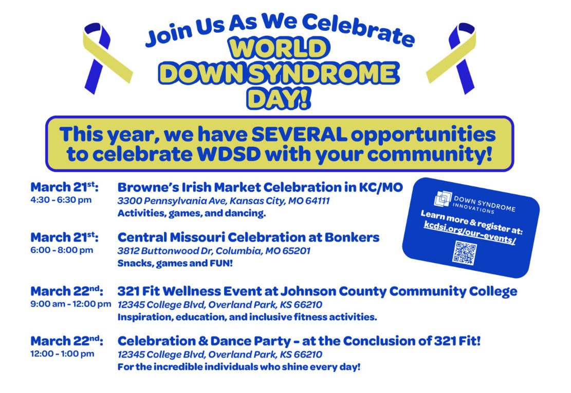 🌟 Today, we shine a light on our incredible Dreamers with Down Syndrome! 💙✨ Kansas City has several ways to celebrate the unique gifts and voices they bring to our community. Check out it out at: kcdsi.org/awareness/ 💛 #WorldDownSyndromeDay #DreamBig