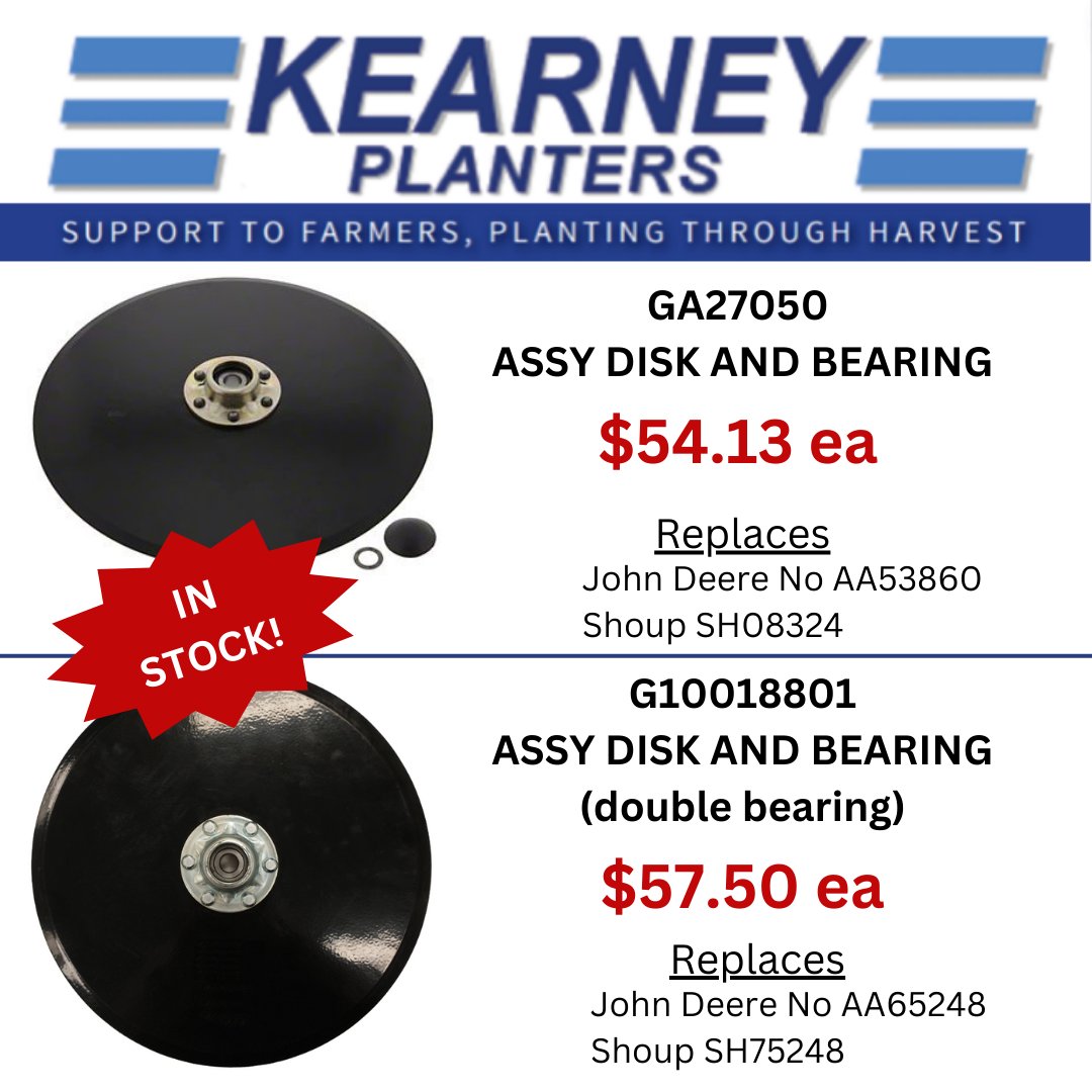 KearneyPlanters's tweet photo. @kearneyplanters We have seed discs in stock!! Come see our Parts Team today! 519-678-3206 #seeddisc #instock #planterprep #plant25 https://t.co/eh35hVw7cf