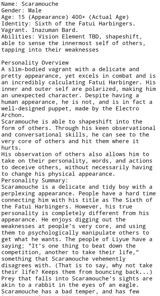 luluraemi's tweet photo. the full version of the scaramouche voice direction text for those who are asking. https://t.co/7m4JrjdzdU