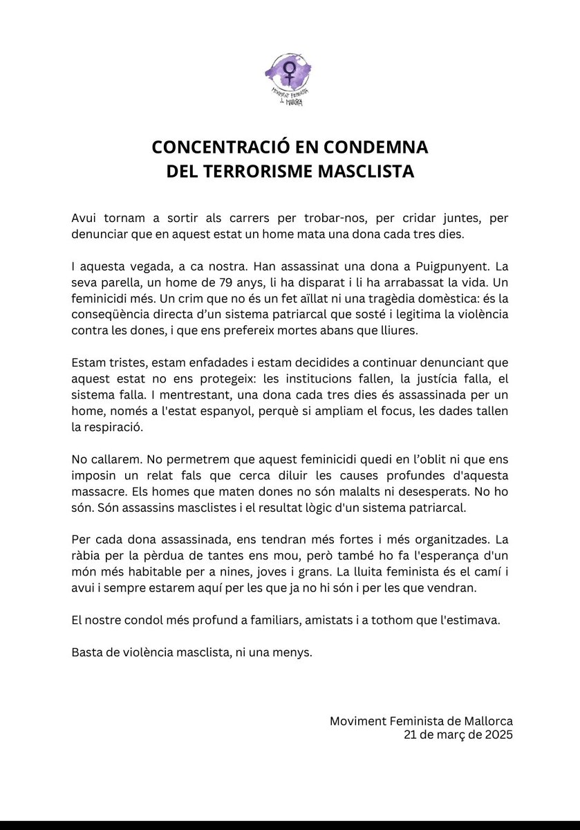 Ni una més, ni una menys.♀️