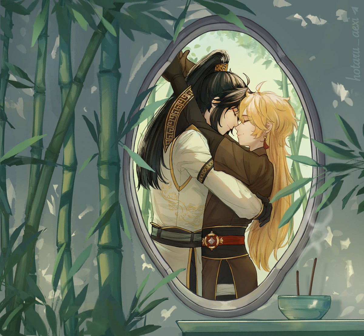 Background painting practice leads to charming result

(Background inspired by Annshiro76)

#XiaoAether #Xiaother #魈空 #Xiao #Aether #GenshinImpact