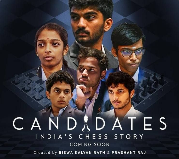 mustreader's tweet photo. This documentary is going to be fire!!! They started filming it in 2022 and captured the unique moments in the history of Indian chess: the 2022 and 2024 Olympiads, the rise of Pragg, Vaishali, Vidit, and Arjun, and, of course, the triumph of Gukesh. Definitely a must-watch! https://t.co/WTRvEbXPYs