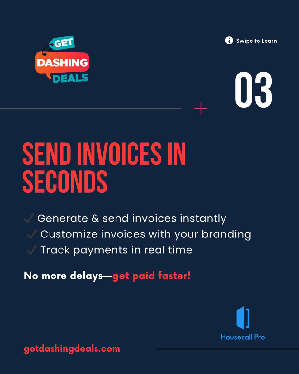 getdashingdeals's tweet image. 🚀 Running a service business? Housecall Pro automates scheduling, invoicing, and payments so you can focus on growing!

#HousecallPro #ServiceBusiness #Plumbing #HVAC #Electricians