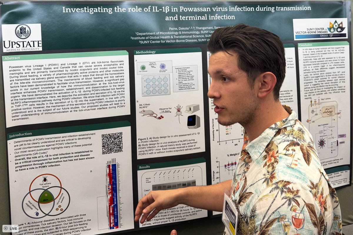 Thangamani Lab, SUNY Upstate ☣️🧬🦟🐁🦠 (@thangamani_lab) on Twitter photo Congratulations to Dakota Paine <a href="/painevirus/">Dakota Paine</a> for receiving the Best Poster Award 🏆 at Upstate Research Day!
Well-deserved! 👏
<a href="/UpstateNews/">Upstate Medical University</a> <a href="/InnovateUpstate/">Upstate Research</a> Congratulations to Dakota Paine <a href="/painevirus/">Dakota Paine</a> for receiving the Best Poster Award 🏆 at Upstate Research Day!
Well-deserved! 👏
<a href="/UpstateNews/">Upstate Medical University</a> <a href="/InnovateUpstate/">Upstate Research</a>