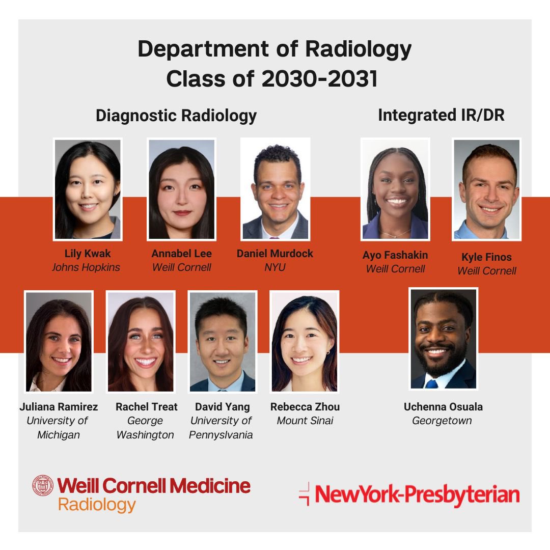 We are thrilled to announce our newly matched residents in radiology at Congratulations 🎉👏 #match2025 #radiology