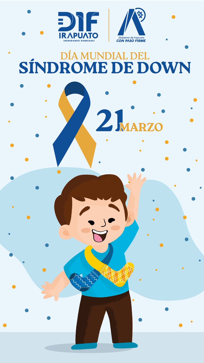 💙💛Reconocemos y valoramos la contribución única de las personas con Síndrome de Down en nuestra sociedad.

Juntos, promovamos un mundo más inclusivo, respetuoso y amoroso para todos. 

#DíaMundialDelSíndromeDeDown #DIFIrapuato