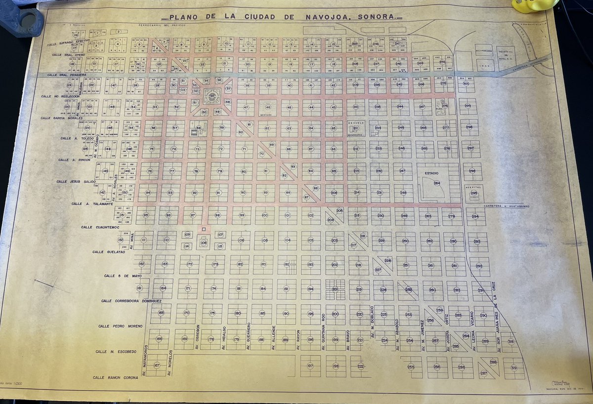 BOficial_Sonora's tweet photo. Plano de Navojoa, dic 1961
Actualmente, y gracias a estudiantes del departamento de historia y antropología de la Universidad de Sonora, estamos en la 2a etapa de catalogación de Mapoteca, para facilitar el acceso y consulta de la ciudadanía a estos materiales
#AGES #Mapoteca https://t.co/5FgERAGBiv