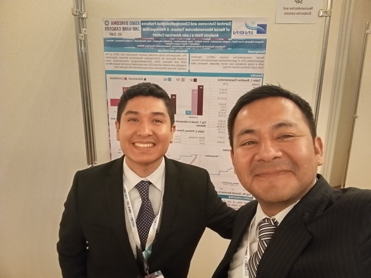 educruzdiaz12's tweet photo. At the #EsmoRareCancer25 presenting our data of #rNET and #Leiomyosarcoma with @aj_nunezmendoza @INEN_Peru Lima-Perú https://t.co/95BZGJsxps