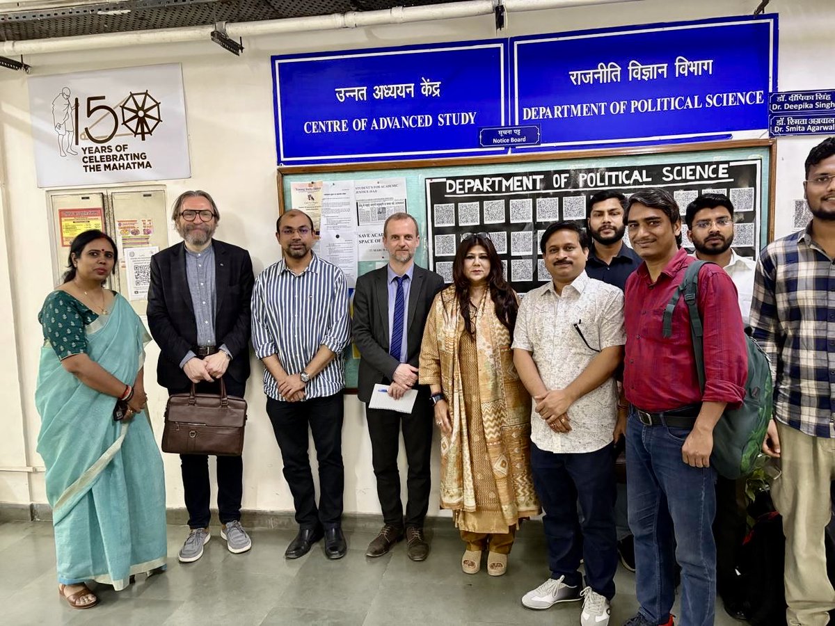 ProfRekhaSaxena's tweet photo. Had an engaging conversation with Prof. Habil Marcin Skladanowski (University of Lublin, Poland) and Dr. Patryk Kugiel (University of Warsaw) on the rise of India’s soft power.          #India #SoftPower #Diplomacy https://t.co/BmQEaMZMmd