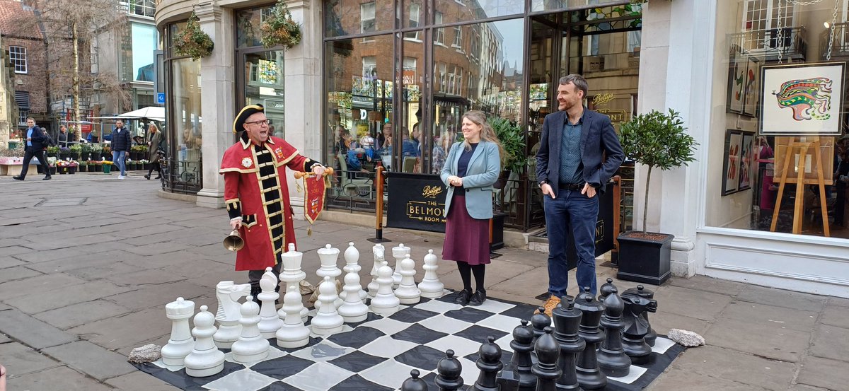CHESS Magazine (@chess_magazine) on Twitter photo Very busy and successful opening day of the ChessMates International at the fine setting of York Guildhall. Was great to have <a href="/BenYorkMix/">Ben Fry</a> to call the start of the ceremonial game on the big set in St Helen's Square between <a href="/RachaelMaskell/">💙Rachael Maskell MP</a> and <a href="/GMGawain/">Gawain Maroroa Jones</a>! #chess #York Very busy and successful opening day of the ChessMates International at the fine setting of York Guildhall. Was great to have <a href="/BenYorkMix/">Ben Fry</a> to call the start of the ceremonial game on the big set in St Helen's Square between <a href="/RachaelMaskell/">💙Rachael Maskell MP</a> and <a href="/GMGawain/">Gawain Maroroa Jones</a>! #chess #York