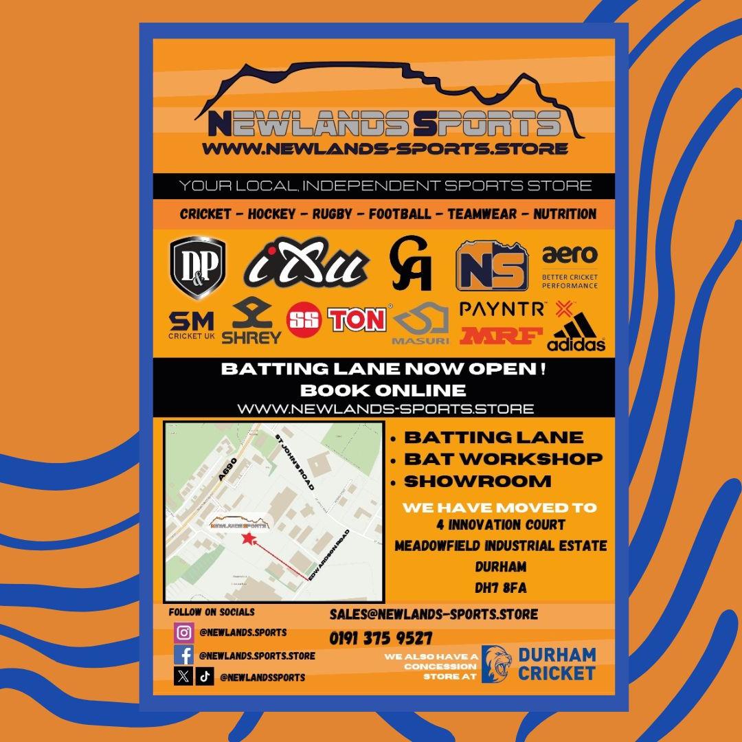 We're moving!!! Find us at our new location on 1st April, until then you can still find us at (30th March).⁠
Our new unit will include an indoor batting lane which you can now prebook in bio!
⁠
#newlandssports #sportsshop #durham #cricket #cricketshop #smallbusiness  #sports