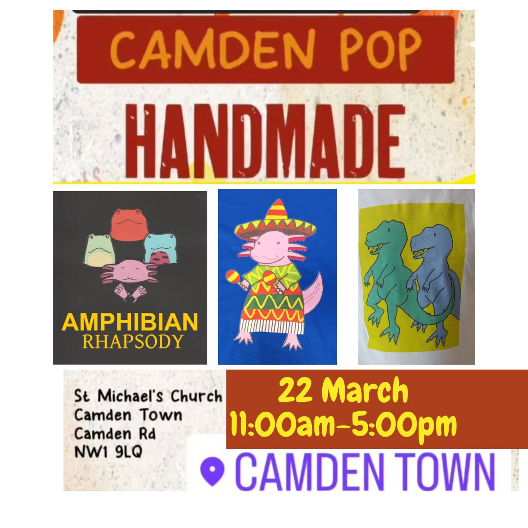 AxelinaPro's tweet photo. In London this Saturday? Camden Pop Up Handmade market is happening tomorrow, Saturday 22nd March 11am-5pm at St Michael Church in Camden Road, Camden, London NW1 9LQ. Hope to see some of you there! :-) #SmallBizFridayUK #shophandmadehour #makehandmadehr #yourbizhour #craftfriday https://t.co/wbxKwB8Fqs