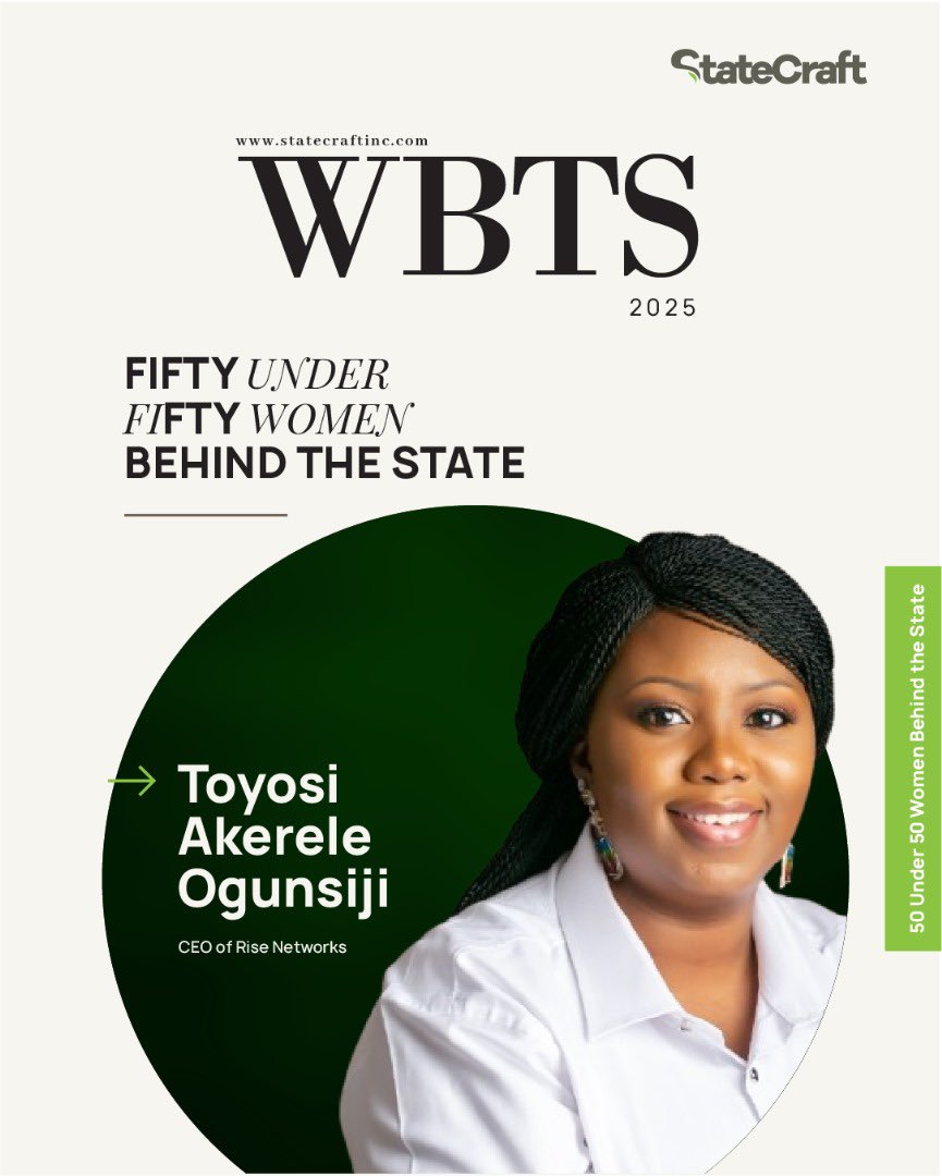 StateCraft Inc. (@statecraftinc) on Twitter photo Join statecraft inc in celebrating <a href="/toyosirise/">Toyosi Akerele-Ogunsiji</a> as she makes it on the WBTS 50 Under 50 list!
We celebrate this remarkable leader’s achievements and the positive impact she’s making in our society.
Read more about her inspiring story 👇
statecraftinc.com/wbts/ Join statecraft inc in celebrating <a href="/toyosirise/">Toyosi Akerele-Ogunsiji</a> as she makes it on the WBTS 50 Under 50 list!
We celebrate this remarkable leader’s achievements and the positive impact she’s making in our society.
Read more about her inspiring story 👇
statecraftinc.com/wbts/