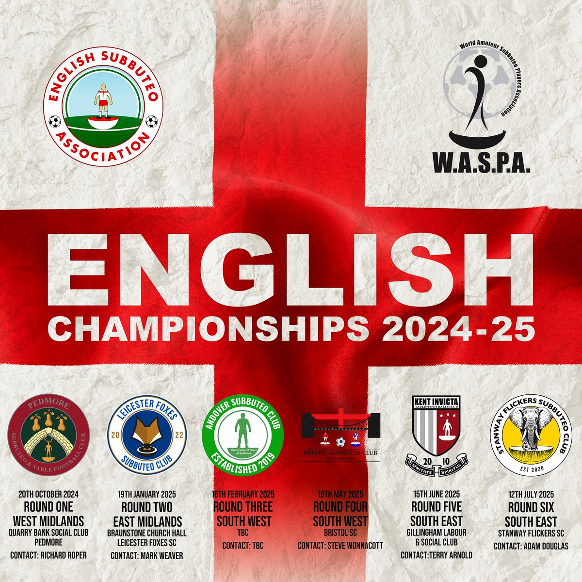 EnglishSubbuteo's tweet photo. ⚠️ Important ⚠️⚠️

Due to events beyond organisers control Round 5 of the English Championships has moved locations to Kent Invicta and changed from the 14th to the 15th of June. The website will be updated and further info will follow in the coming days #Subbuteo https://t.co/LO4i2DXLPv