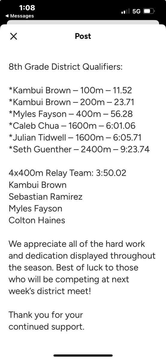 KbrownJr_'s tweet photo. 200M 23.71 can’t wait to compete next week for districts🙌🏾 https://t.co/wg8rx794Rs