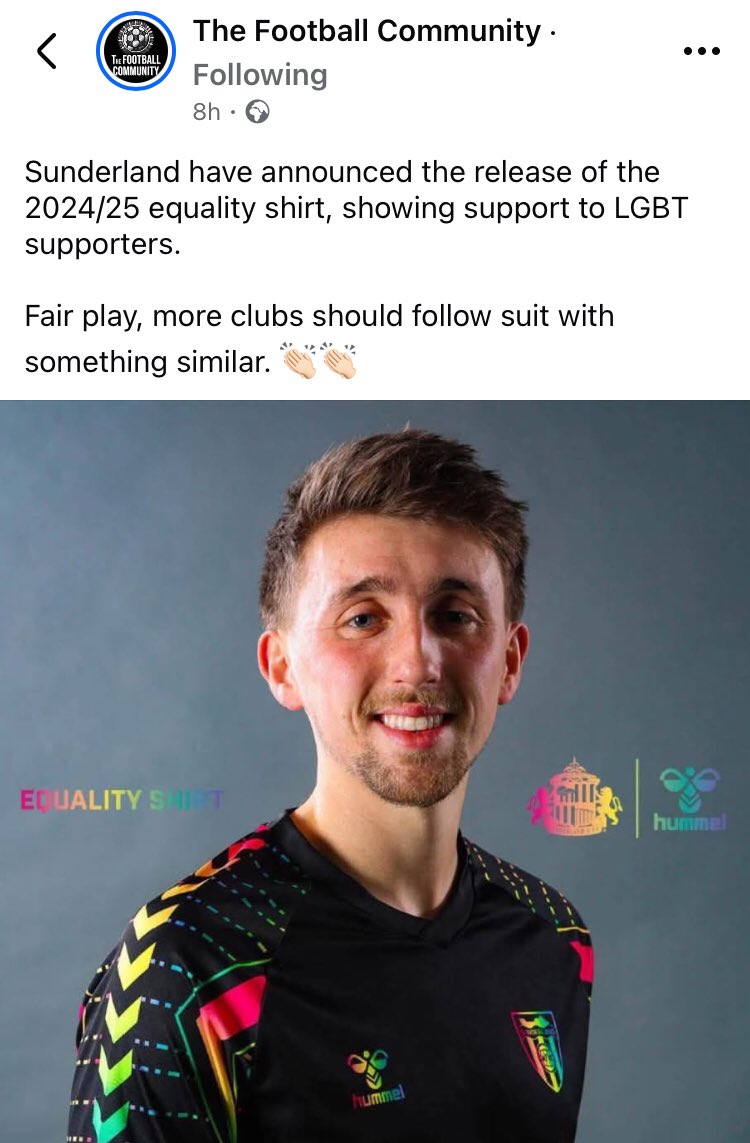 keith_campion's tweet image. You see positive posts like this on Facebook, then you scroll down and read the comments and realise that a toxic undercurrent of prejudice is well and truly alive and strong. It’s no wonder so few footballers discuss sexuality