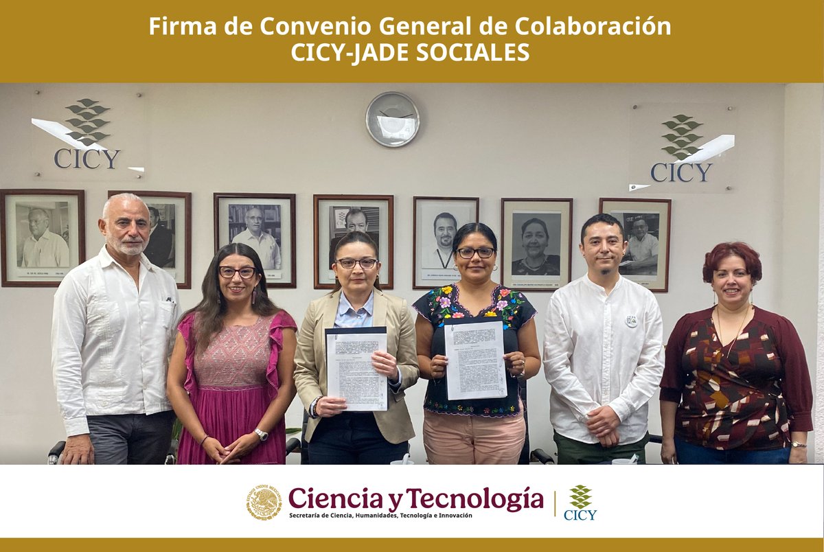 Con el objetivo de impulsar el desarrollo sustentable y seguir formando alianzas virtuosas, el #CICY firmó un Convenio General de Colaboración con Jade Propuestas Sociales y Alternativas al Desarrollo A.C. (Jade Sociales).
