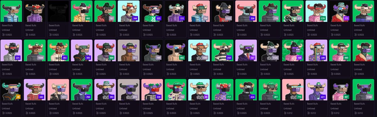 GoldenGG (@goldenblasted) on Twitter photo <a href="/BasedBullsXyz/">Based Bulls ✳️</a> Bullish, just minted 3 more to complete a 3rd row and snagged a 1/1 <a href="/BasedBullsXyz/">Based Bulls ✳️</a> <a href="/BasedBullsXyz/">Based Bulls ✳️</a> Bullish, just minted 3 more to complete a 3rd row and snagged a 1/1 <a href="/BasedBullsXyz/">Based Bulls ✳️</a>