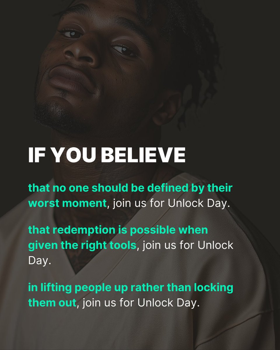 Edovo's tweet photo. We believe in second chances and the power of education.  🔓 On Tuesday, March 25, post the 🔓 emoji with #UnlockDay and #Edovo — and our donors will fund a full day of education. That’s it. It’s that easy. Stay in the know and get updates at https://t.co/YBJileU1zf. https://t.co/sEKiaTH9cE
