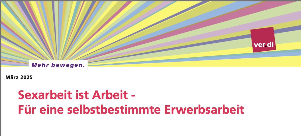 BAM 💥
Der Bundesfrauenrat von ver.di spricht sich für die Rechte von Sexarbeitenden aus! 

Vielen Dank für Eure Solidarität 👠💪

Hier das Positionspapier: frauen.verdi.de/++file++67d945…