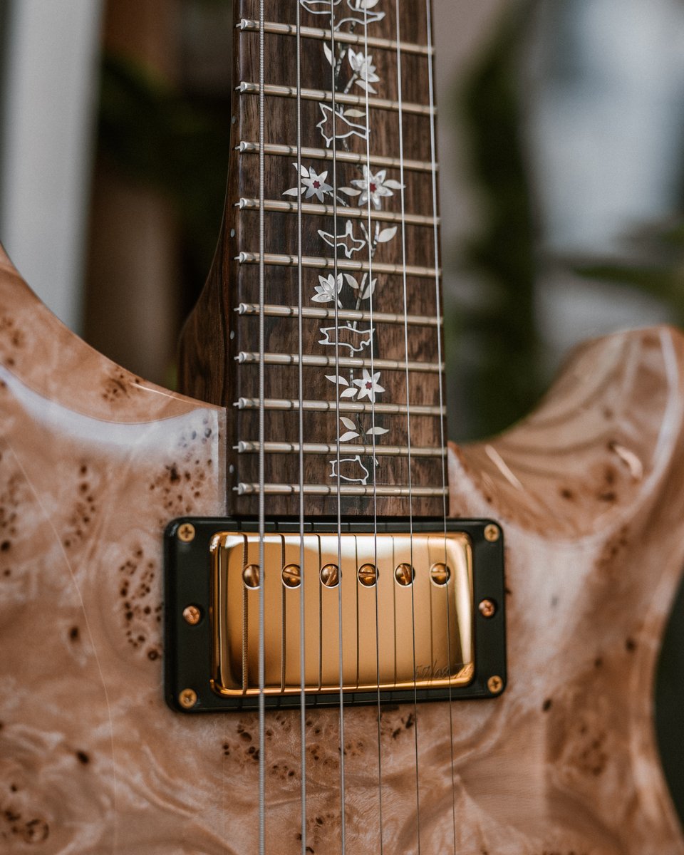 prsguitars's tweet photo. Spring is in bloom here at the factory! Take a closer look at this take on our tree of life inlay 🌱 https://t.co/CbUUZDKCVM