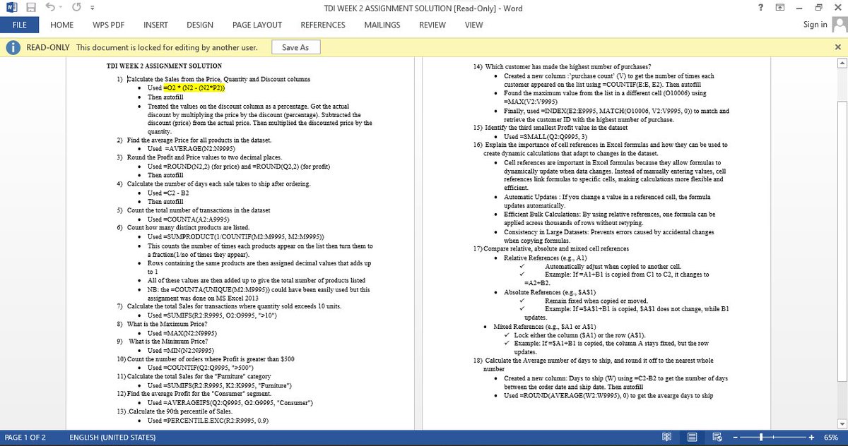 AnalystAdebisi's tweet photo. Week 2 of my #TDI journey. Learnt about formulas, cell references, functions and calculations in @msexcel .Here’s my solution to the given assignment. Very much open to corrections.
@TDataImmersed @DabereNnamani @JudeRaji_ https://t.co/xhrVHvKuxb
