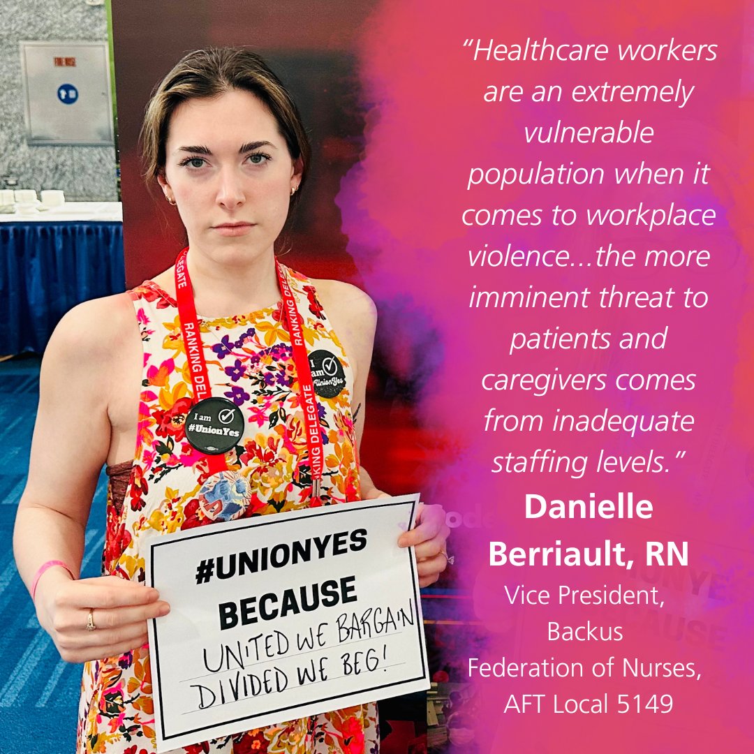 AFT Connecticut (@aftct) on Twitter photo Our <a href="/BackusNurses/">Backus Nurses</a> VP <a href="/dlberriault/">Danielle Berriault</a> shared policies for achieving #SafeCare to pursue at bargaining table, #CTGeneralAssembly & #WashingtonDC: aftct.org/2025/02/07/pro…; taking action to curb #WorkplaceViolence. #WorkShouldntHurt @AFTUnion <a href="/AFTHealthcare/">AFT Healthcare</a> <a href="/AFLCIO/">AFL-CIO ✊</a> <a href="/ConnAFLCIO/">Connecticut AFL-CIO</a> Our <a href="/BackusNurses/">Backus Nurses</a> VP <a href="/dlberriault/">Danielle Berriault</a> shared policies for achieving #SafeCare to pursue at bargaining table, #CTGeneralAssembly & #WashingtonDC: aftct.org/2025/02/07/pro…; taking action to curb #WorkplaceViolence. #WorkShouldntHurt @AFTUnion <a href="/AFTHealthcare/">AFT Healthcare</a> <a href="/AFLCIO/">AFL-CIO ✊</a> <a href="/ConnAFLCIO/">Connecticut AFL-CIO</a>
