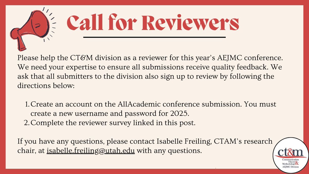 As we all scramble to meet the April 1st paper submission deadline, remember to volunteer as a reviewer! #AcademicLife #reviewingiscaring