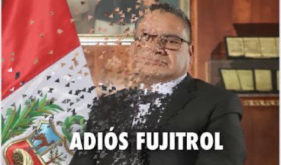 Indignados_P's tweet photo. Adiós Juan José Santiváñez, siempre te recordaremos por la mierda que eres.
 #Censura #Fujitroll https://t.co/obxKploTDa