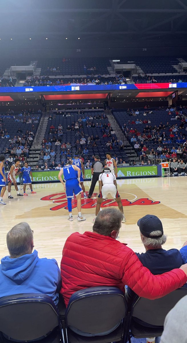 2 years ago this was the crowd at tipoff for an Ole Miss home SEC game. Today Chris Beard and the Rebels are a 6 seed in the tournament and they WILL win their first tournament game 
since 2014-2015. #Culture #BeardBall