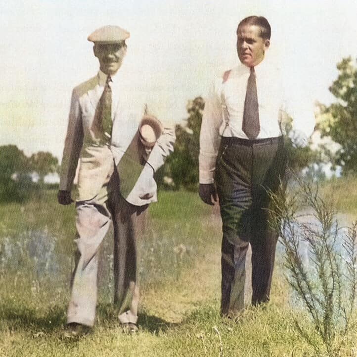TheGolfDivoTee's tweet image. Dr Alister MacKenzie and Bobby Jones at Fruitland Nurseries in 1931 -