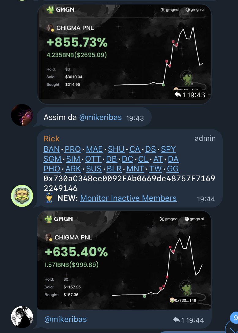 We Cook everywhere🔰
BNB cook 11k -> 500k on $chigma

over 40 BNB cooked ( 25000$)

luh 50x