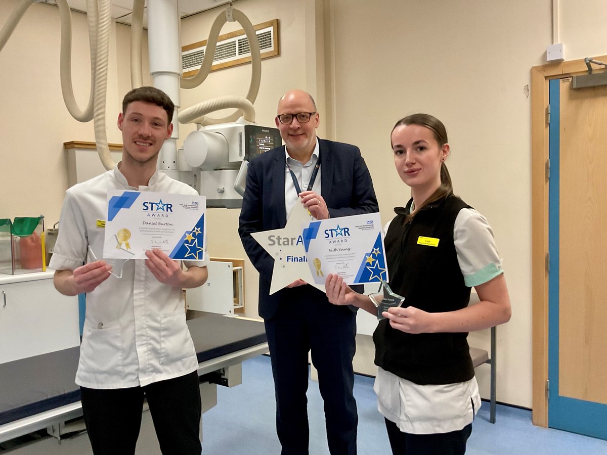 Star Award: Dan Burton and Faith Young 🌟🌟

Dan &amp; Faith showed outstanding care for a frail, immobile MRI patient with no next of kin. Staying late, they ensured he was safe &amp; comfortable despite late transport. The next day, they escalated concerns to review his care package.