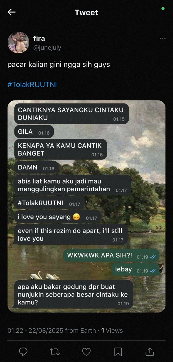 a namtanfilm few tweets au.

what if monafira pacaran; edisi melawan rezim.