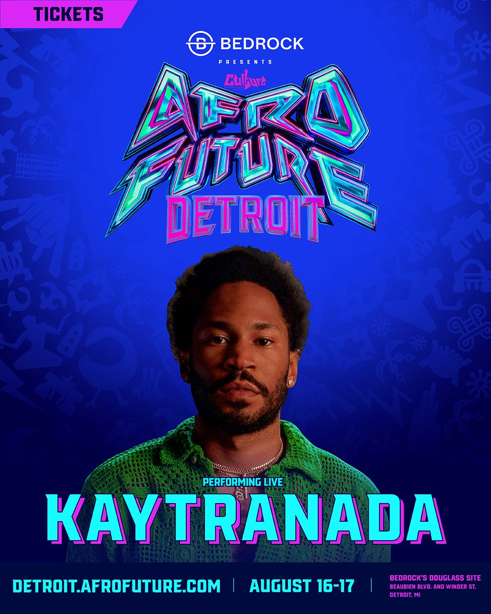 Afrofuture's tweet photo. Girl, Intimidated, You're The One, Got It Good, The Worst In Me????!!! Honestly we want @Kaytranada to play it all. See you there? #afrofuturedetroit 

https://t.co/KV1RFb2liG 🚀 https://t.co/G588b0aSaw