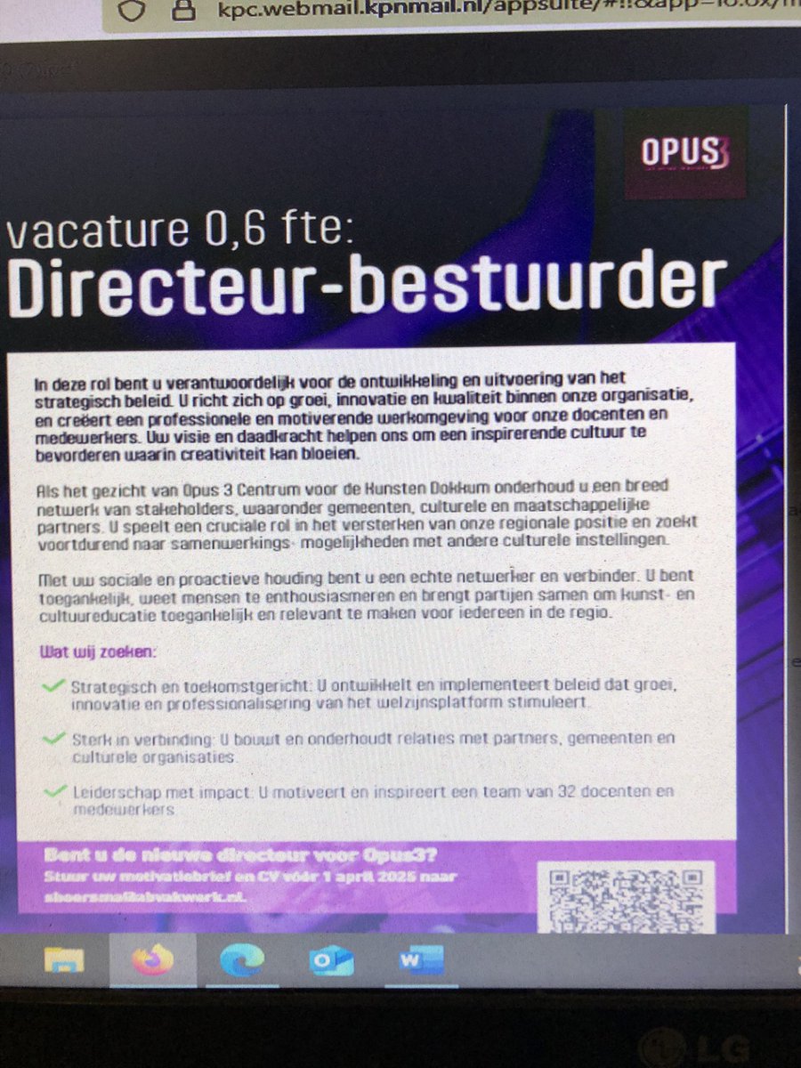 Wij sykje foar ús keunstensintrum in nije foaroan man of frou!