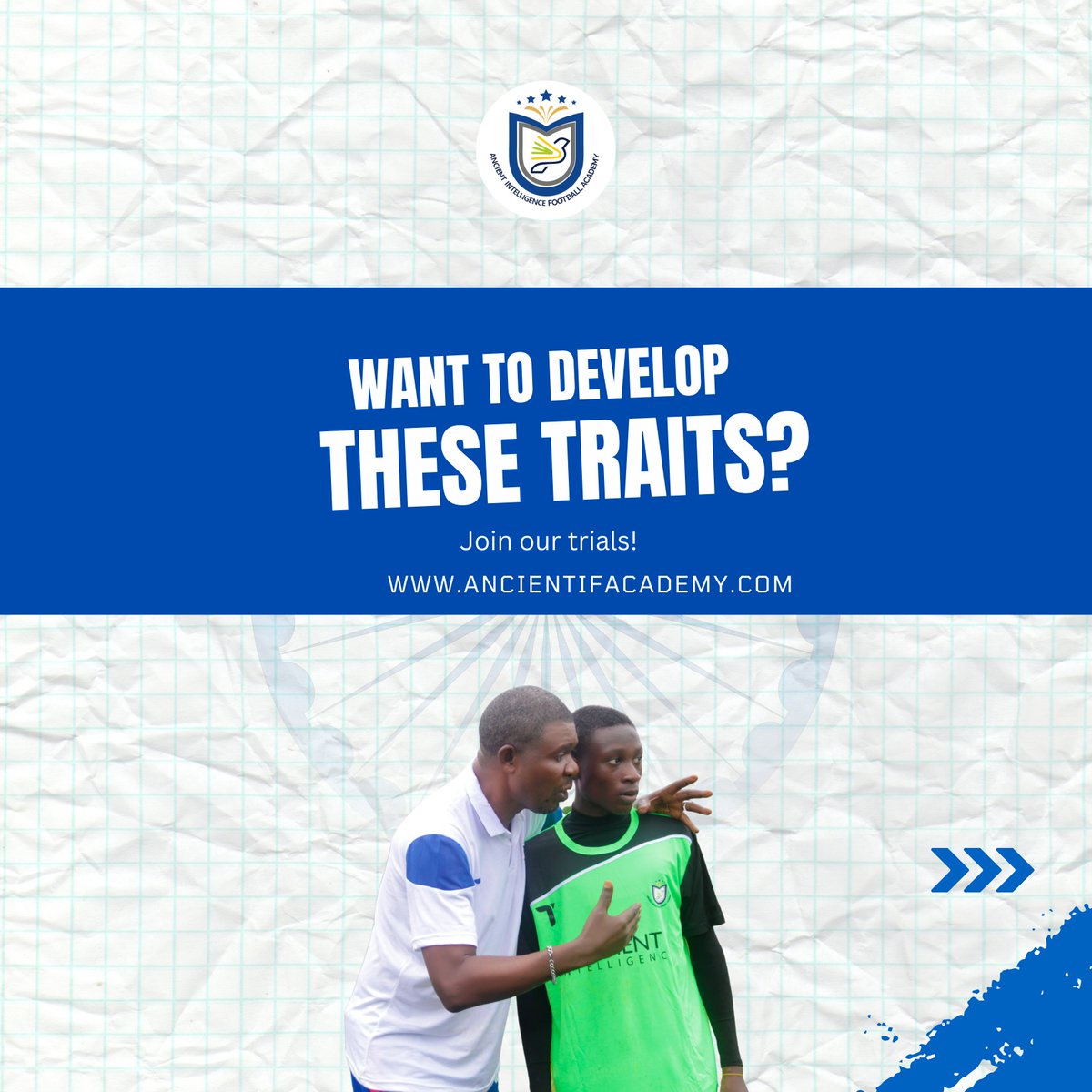 Want to stand out to scouts? Master these 3 key traits: 
Discipline 
Teamwork, 
Technical Skills. 

Build your game the right way with Ancient Academy!

🌐ancientifacademy.com

#ancientifacademy #scoutready #Discipline #teamwork #technicalskills #athletedevelopment