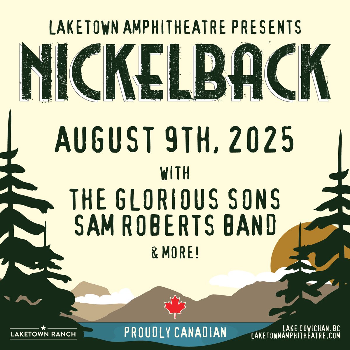 The Glorious Sons (@theglorioussons) on Twitter photo Round 2 at Lake Cowichan —- bigger and better than ever this time with our pals <a href="/Nickelback/">Nickelback</a>!
…townamphitheatre.frontgatetickets.com Round 2 at Lake Cowichan —- bigger and better than ever this time with our pals <a href="/Nickelback/">Nickelback</a>!
…townamphitheatre.frontgatetickets.com