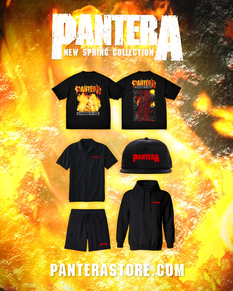 New Spring Collection! Looking for some new Pantera merch? We just added these new items to the store. Check them out at Panterastore.com 

#pantera #reinventingthesteel #newmerch